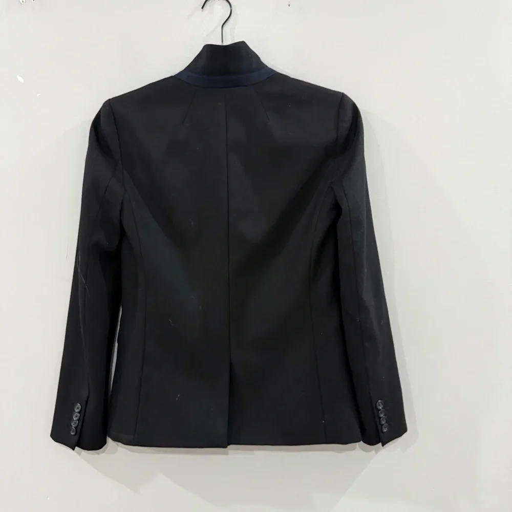 J Crew Blazer Regent Wool Flannel in Black